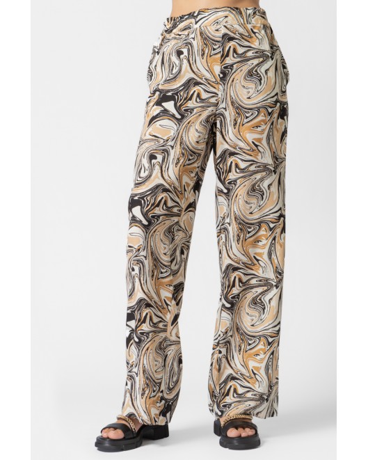 Παντελόνα εμπριμέ Naturale λάστιχο ΣΕ ΑΝΕΤΗ ΓΡΑΜΜΗ