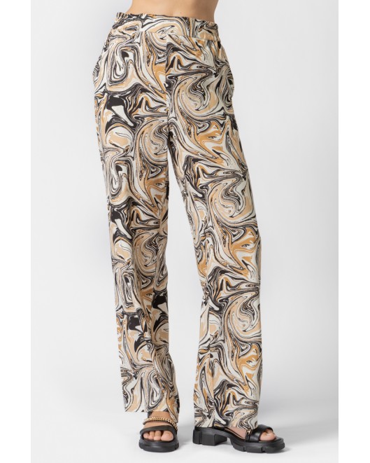 Παντελόνα εμπριμέ Naturale λάστιχο ΣΕ ΑΝΕΤΗ ΓΡΑΜΜΗ