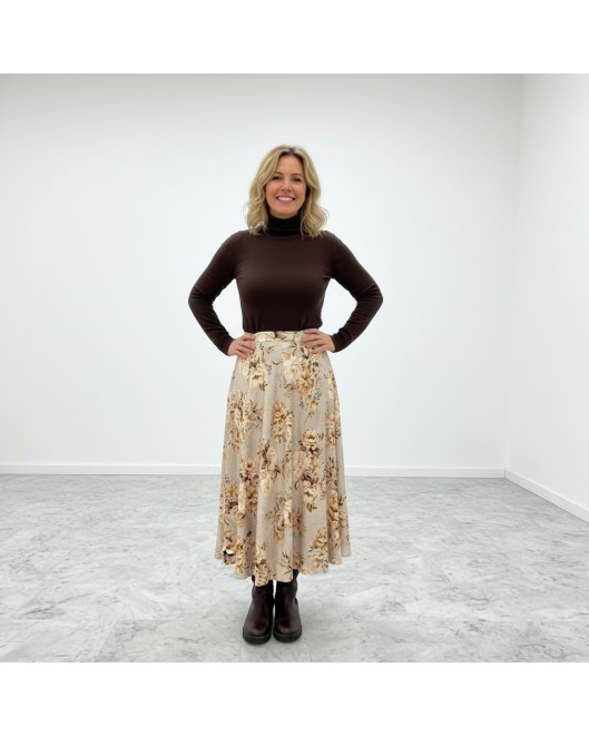 Φούστα σατέν εμπριμέ κλος ΚΛΟΣ