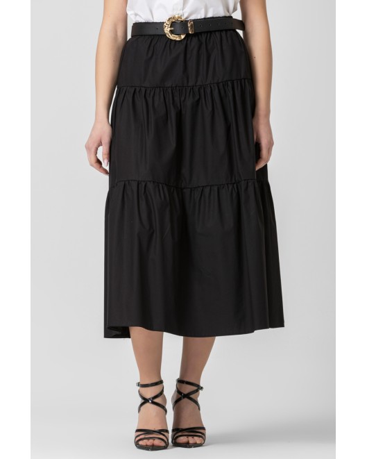 Φούστα ποπλίνα σούρες ΜΑΞΙ