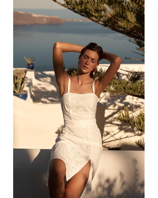 Φούστα Broderie σχίσιμο ΦΟΥΣΤΕΣ