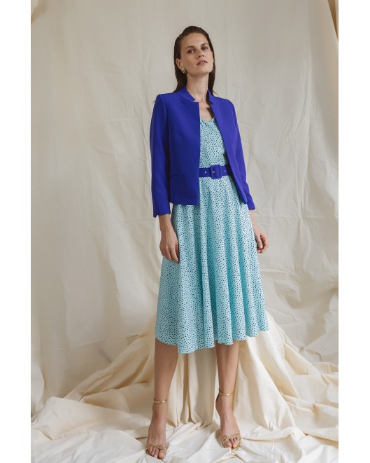 Φόρεμα κρεπ πουά κλος ζώνη ΦΟΡΕΜΑΤΑ