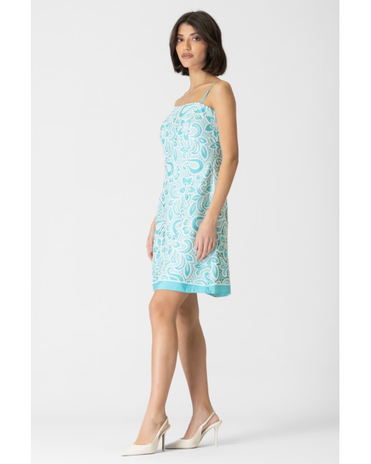 Φόρεμα δαντέλα τρυπητή τιράντα ΦΟΡΕΜΑΤΑ