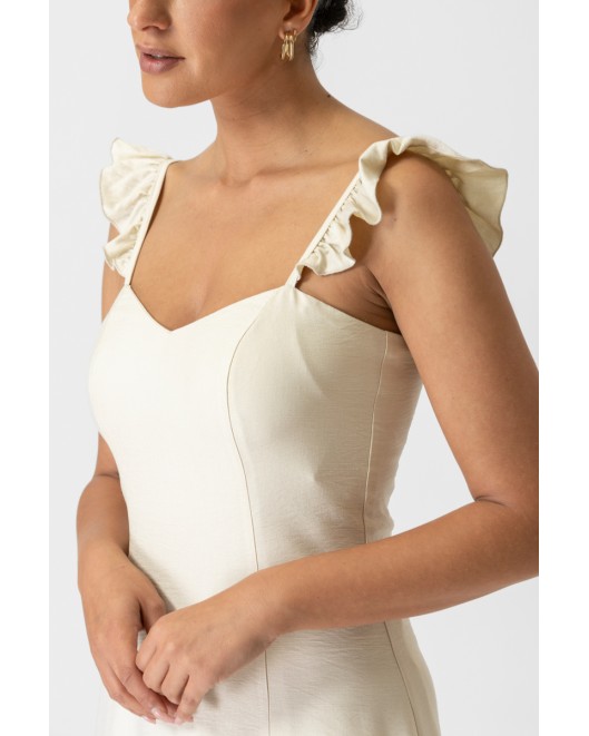 Sleevless dress effortless with ruffles DRESSES