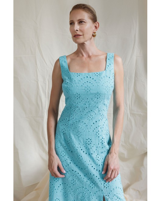 Φόρεμα αμάνικο broderie Mil ΦΟΡΕΜΑΤΑ