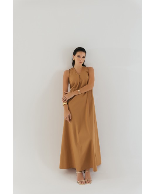 Maxi popline dress MAXI