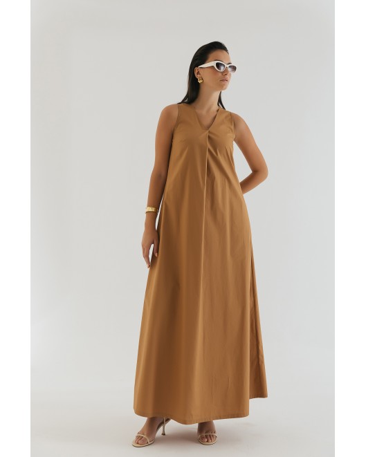 Maxi popline dress MAXI