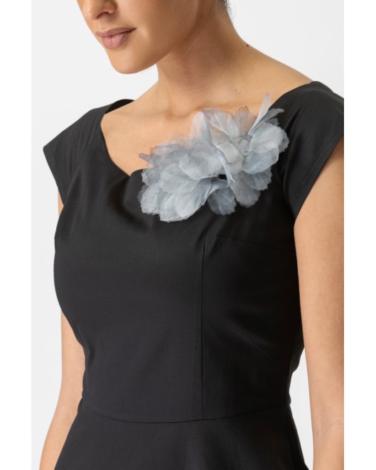 Φόρεμα καμπαρντίνα με λουλούδι ΦΟΡΕΜΑΤΑ