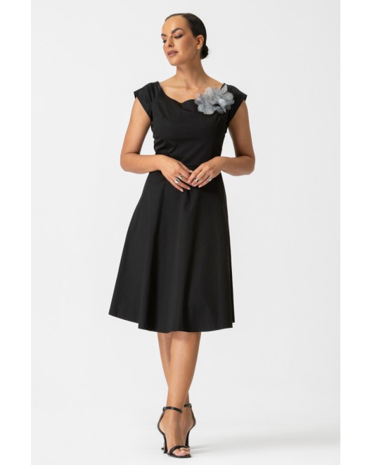 Φόρεμα καμπαρντίνα με λουλούδι ΦΟΡΕΜΑΤΑ