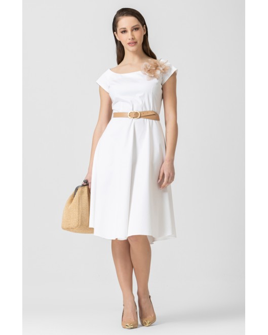 Φόρεμα καμπαρντίνα με λουλούδι ΦΟΡΕΜΑΤΑ