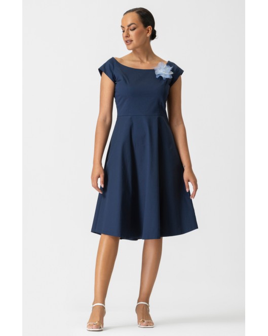 Φόρεμα καμπαρντίνα με λουλούδι ΦΟΡΕΜΑΤΑ