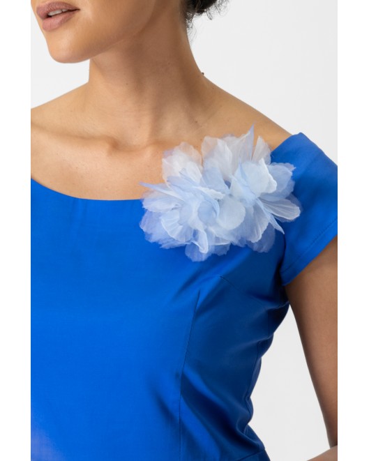 Φόρεμα καμπαρντίνα με λουλούδι ΦΟΡΕΜΑΤΑ