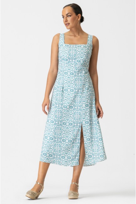 Printed viscose dress Mint