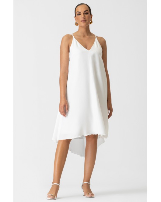 Φόρεμα αμάνικο λινής όψης Frida ΑΝΕΤΗ ΓΡΑΜΜΗ