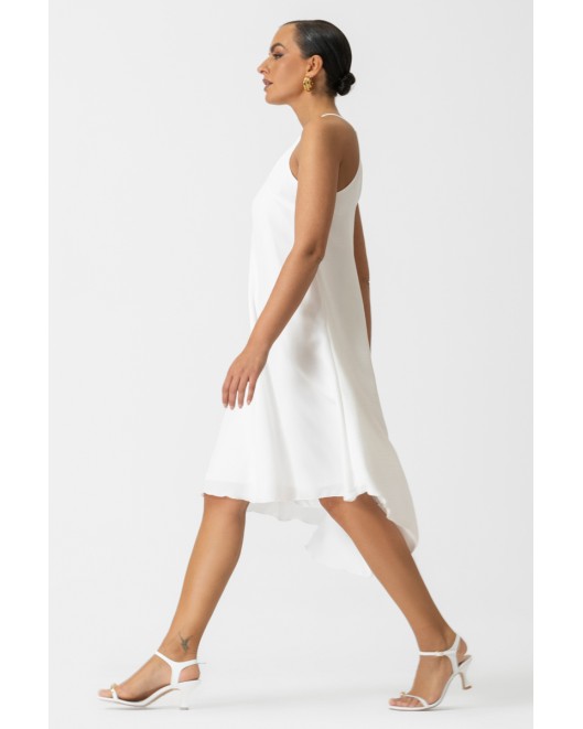 Φόρεμα αμάνικο λινής όψης Frida ΑΝΕΤΗ ΓΡΑΜΜΗ