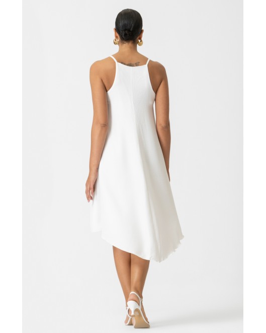 Φόρεμα αμάνικο λινής όψης Frida ΑΝΕΤΗ ΓΡΑΜΜΗ