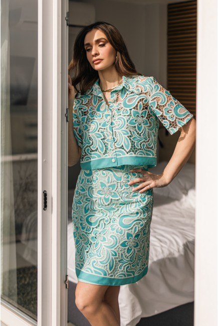 Shirt embroidery lace Lux