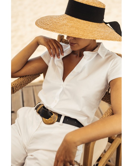 Short sleeves cotton shirt Tracy STRAIGHT LINE