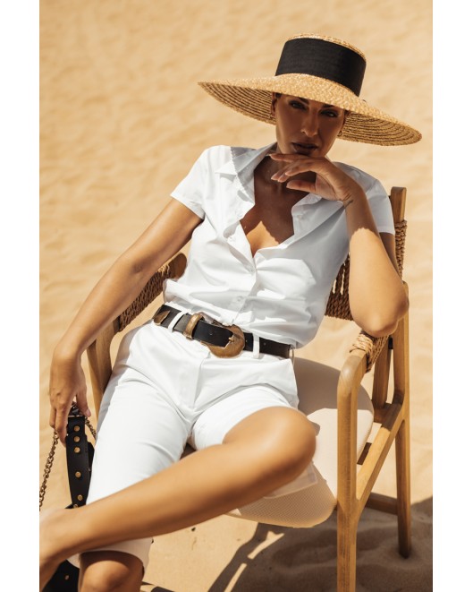 Short sleeves cotton shirt Tracy STRAIGHT LINE