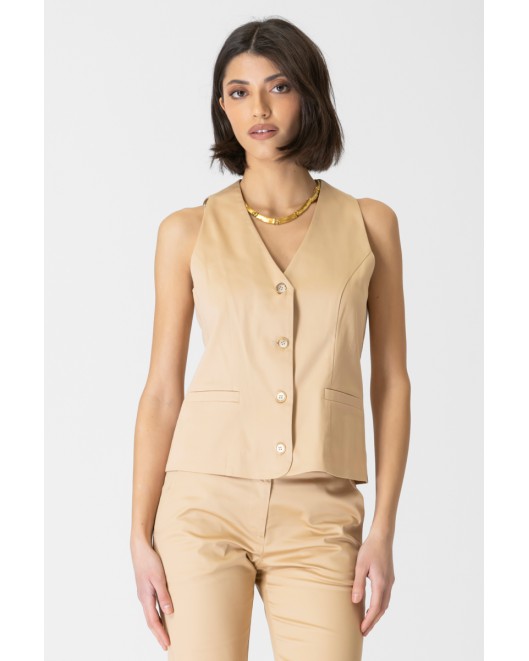 Cotton gambardine vest VEST