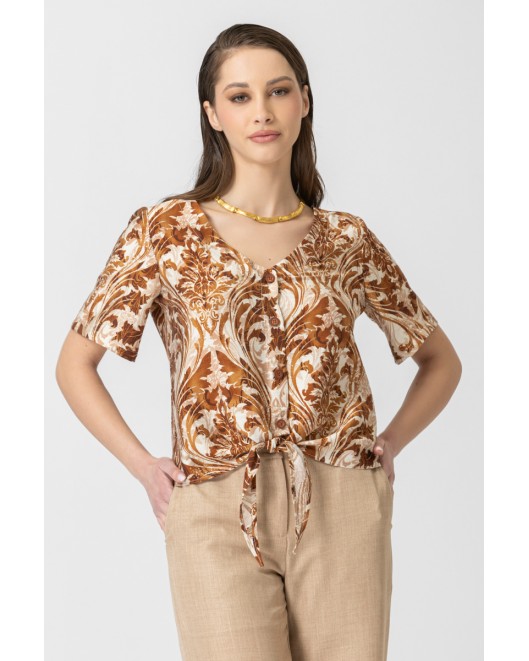 Πουκάμισο εμπριμέ βισκόζ Sahara