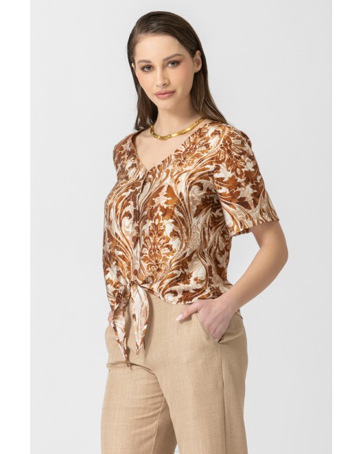 Πουκάμισο εμπριμέ βισκόζ Sahara