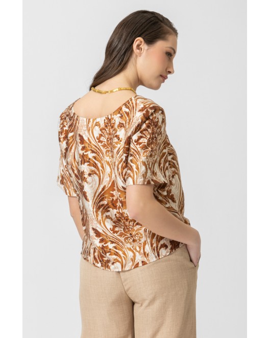 Πουκάμισο εμπριμέ βισκόζ Sahara