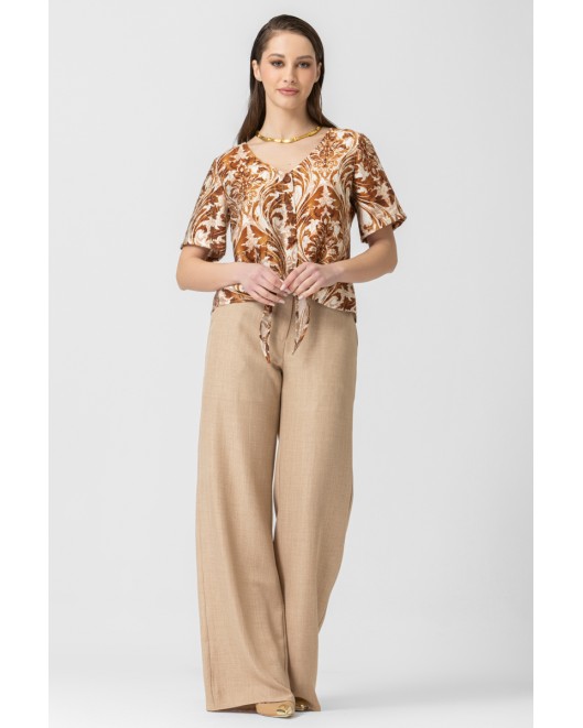 Πουκάμισο εμπριμέ βισκόζ Sahara