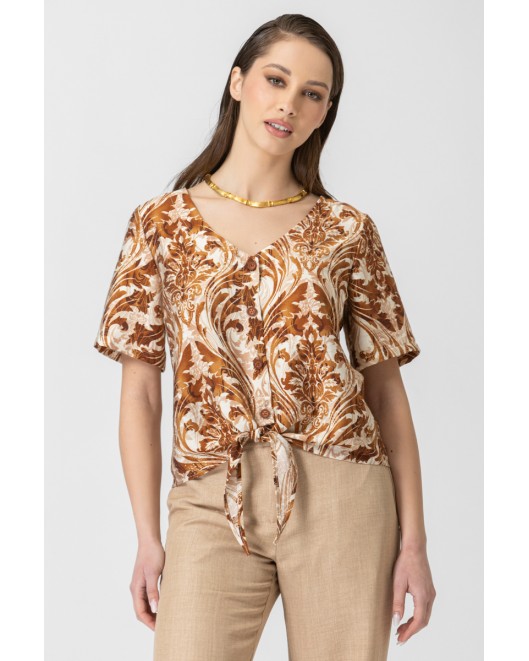 Πουκάμισο εμπριμέ βισκόζ Sahara