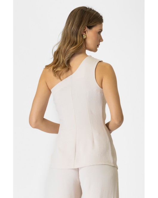 Μπλούζα αμάνικη κουμπιά ένας ώμος ΙΣΙΑ ΓΡΑΜΜΗ