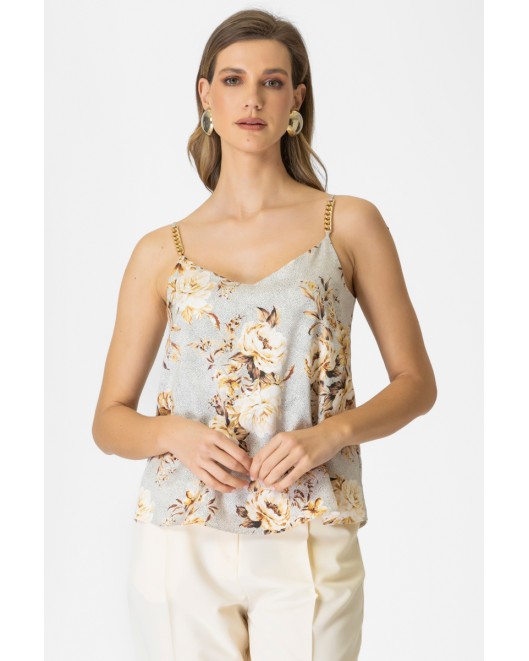 Printed top satin Magi