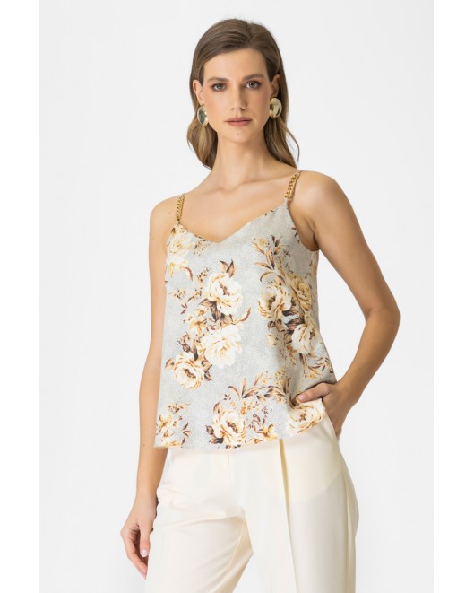 Printed top satin Magi