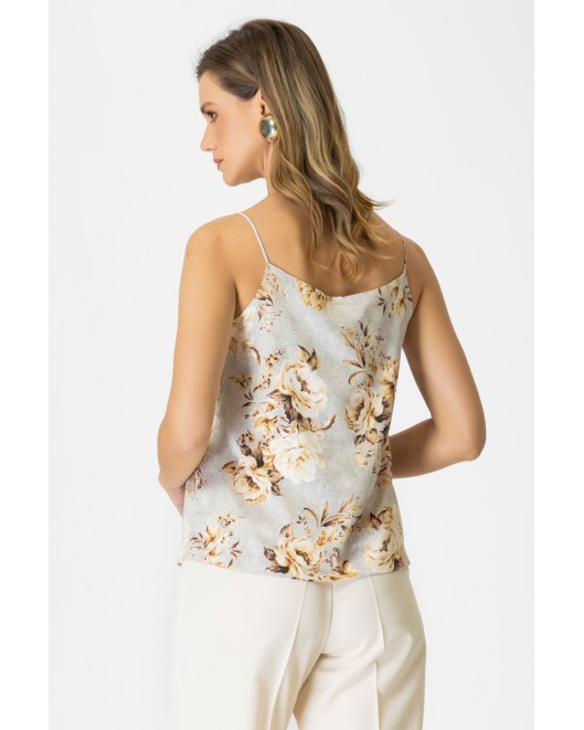 Printed top satin Magi