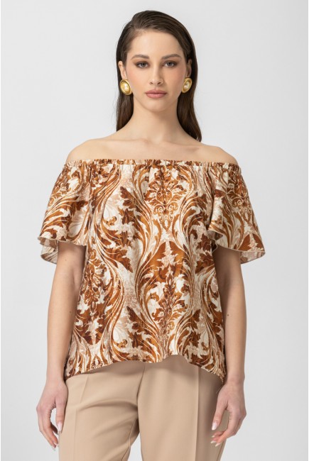 Printed viscose blouse Sahara