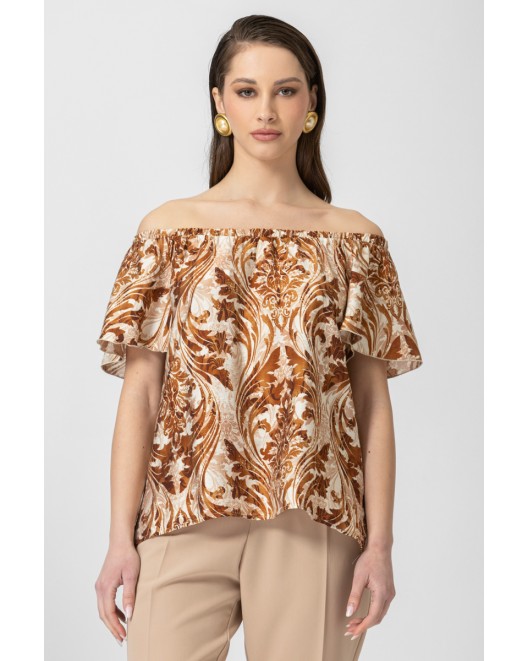 Μπλούζα βισκόζ εμπριμέ Sahara