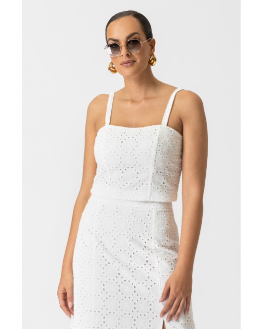 Short top broderie STRAIGHT LINE