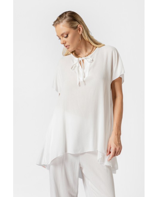 Wide shirt viscose naturale