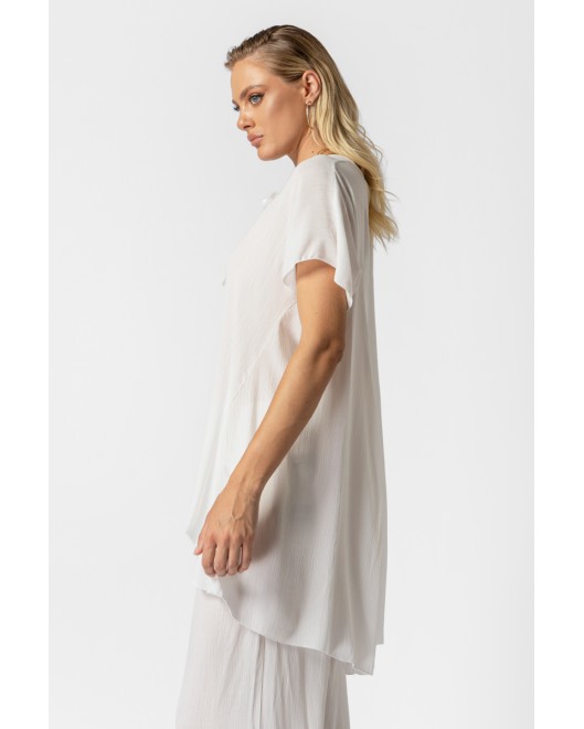 Wide shirt viscose naturale