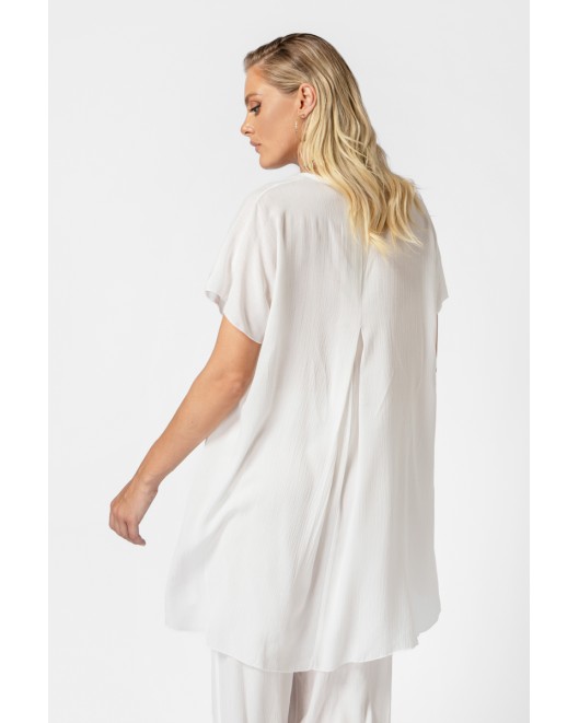 Wide shirt viscose naturale