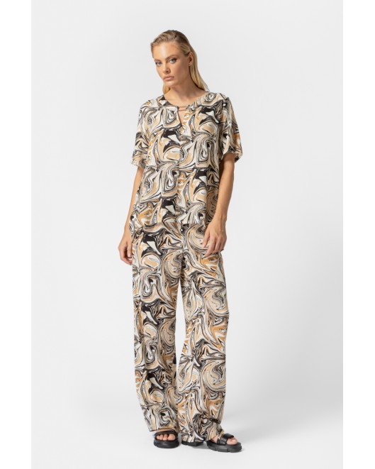 Μπλούζα εμπριμέ βισκόζ τόκα