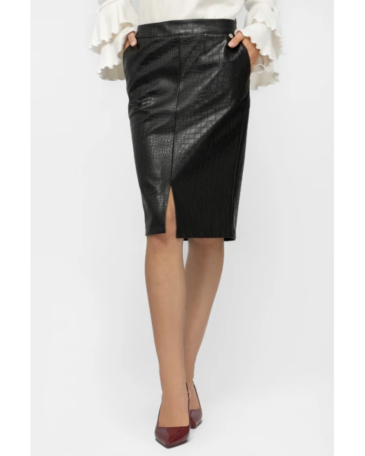 Φούστα δερματίνη Croco