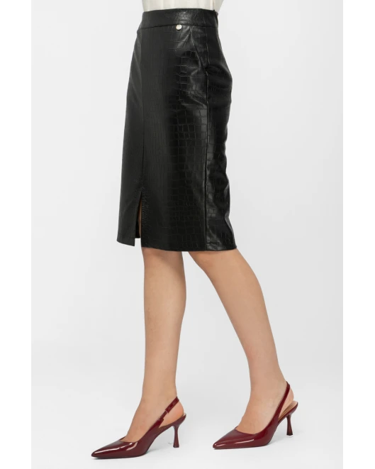Φούστα δερματίνη Croco