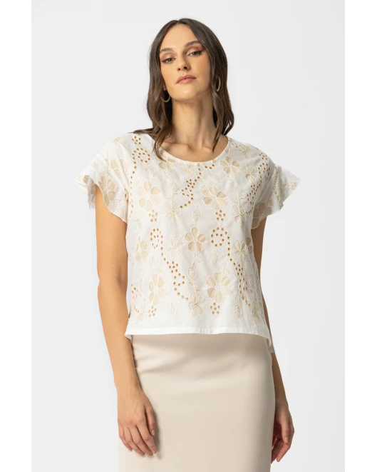 Μπλούζα Cotton Κέντημα