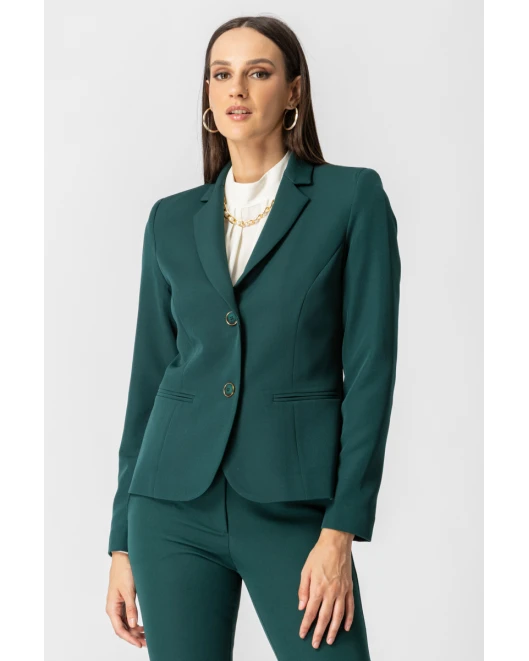 Σακάκι μεσάτο κρεπ Muffin γιακάς