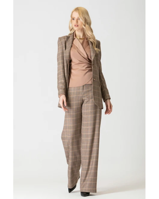 Παντελόνα καρώ Lurex Loreta