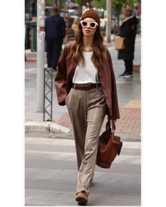 Παντελόνι ριγέ lurex riga