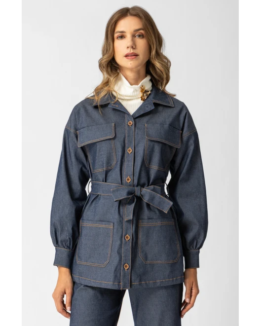 Πουκάμισο Jean τσέπες denim Πουκάμισο Jean τσέπες denim
