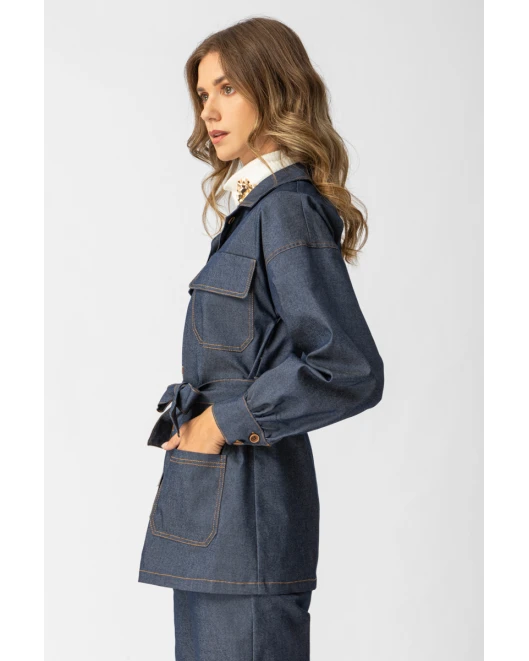 Πουκάμισο Jean τσέπες denim Πουκάμισο Jean τσέπες denim