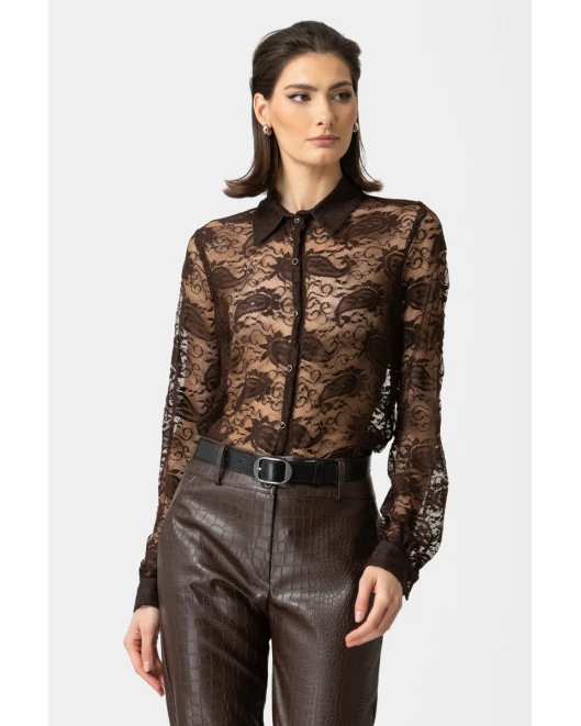 Πουκάμισο δαντέλα ελαστική