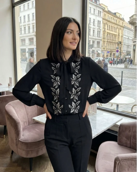 Πουκάμισο κρεπ μοτίφ